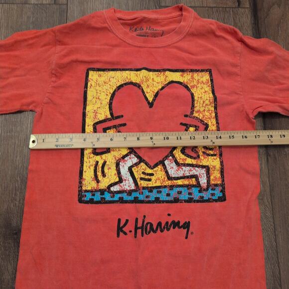 Keith Haring Ripple Walking Heart Adult Small Long Sleeve Shirt Art Graphic - Picture 6 of 7